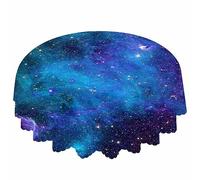 IBILIU Galaxy Round Tablecloth,Nebula Starry Night Sky Universe Space Stars Water Resistant Polyester Table Cloth Decorative Table Cover for Kitchen, Dining Desk,Party,Holiday - 58 Inch
