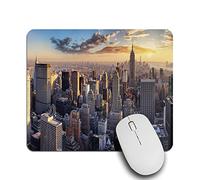 IBILIU Mouse Pad Manhattan Cityscape,Skyline New York Rectangle Mousepad Non-Slip Rubber Base Computer Mouse Pad for Laptop, Office, Home - 9.5 X 7.9 Inch
