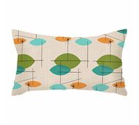 IBILIU Throw Pillow Covers Orange Mid Retro Atomic Mobile Teal Century Cushion Pillow Case Home Decor Pillowcase 12x20 Inches