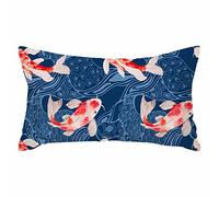 IBILIU Throw Pillow Covers Watercolor Koi Fish Cushion Pillow Case Home Decor Pillowcase 12x20 Inches