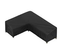 iBirdie Outdoor Sectional Cover fit 90 x 120 inch, 89 x 118, L-Shaped Patio Furniture Sofa, Waterproof Weatherproof Heavy Duty 600D Garden Cover for Outside L Shape Couch, Black