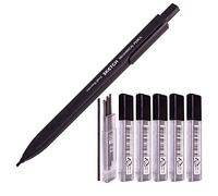Ibis Sketch Flat Lead 1.8 mm Holder Pen Mechanical Pencil for Draft Drawing, Art Sketching/Calligraphy/Marking (1.8 mm 2B Lead 6 Tube-36 Leads) Graphite Lead Refill (Black Body)