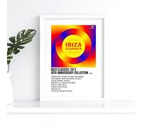 Ibiza Classics Happy Hardore Retro 90s Album Track list Music A3 Wall Art Print - Unframed Poster Concert Festival Glossy Artwork Unique Home Décor Gift Bedroom Mancave Rave. 2