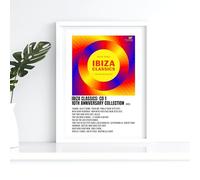 Ibiza. Classics Retro Album Track list Music A4 Wall Art Print - Unframed Poster Concert Festival Glossy Artwork Unique Home Décor Gift Bedroom Mancave Rave.