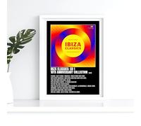 Ibiza. Classics Retro Album Track list Music A4 Wall Art Print - Unframed Poster Concert Festival Glossy Artwork Unique Home Décor Gift Bedroom Mancave Rave. Black