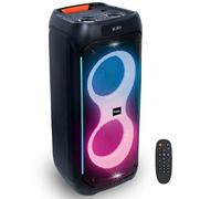 Ibiza - COLUMBA800 - Powerful 2x8"/20cm speaker on rechargeable battery - Bluetooth, Micro-SD, USB, Aux, 2 MIC IN, 1 GT IN, RCA OUT - TWS - Multicoloured infinite LED - Handle