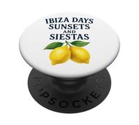 Ibiza Days Sunsets and Siestas - Lemons PopSockets Adhesive PopGrip