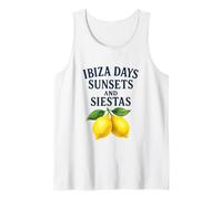 Ibiza Days Sunsets and Siestas - Lemons Tank Top