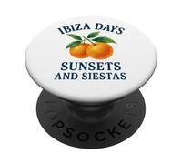 Ibiza Days Sunsets and Siestas - Oranges PopSockets Adhesive PopGrip