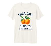 Ibiza Days Sunsets and Siestas - Oranges Premium T-Shirt