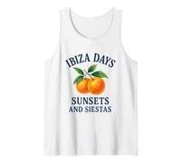 Ibiza Days Sunsets and Siestas - Oranges Tank Top