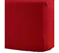 Ibiza Dream Marilyn Bed & Bath 100% Brushed Cotton Flannelette Fitted Sheets (Red, Double)