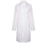 IBIZA DREAMS Lab Coat, 100% Cotton, Smart Fit with Pockets (White, Large)