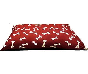 IBIZA DREAMS Marilyn Bed And Bath Attractive Large and Extra Large Pet Dog Bed Zipped Removable & Washable Complete Dog Bed Or Cover Only Available In (Large Cover + Cushion, Brown Bone)