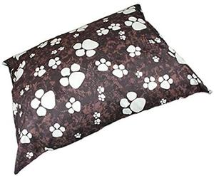 IBIZA DREAMS Marilyn Bed And Bath Attractive Large and Extra Large Pet Dog Bed Zipped Removable & Washable Complete Dog Bed Or Cover Only Available In (Large Cover + Cushion, Brown Paw)