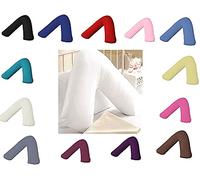 IBIZA DREAMS Marilyn Bed And Bath Polyester Cotton Back & Neck Support V Shaped With Free Pillow Cases Covers, Pregnancy Maternity Orthopedic Support Nursing Pillow Pillows. (Pink)