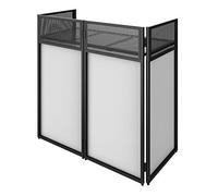 Ibiza - DS30 - Adjustable professional folding DJ stand with opaque finishing panels - Carrying case included - Black