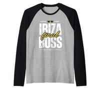 Ibiza Final Boss Certified Gurner Funny UK Meme Raglan Baseball Tee