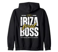 Ibiza Final Boss Certified Gurner Funny UK Meme Zip Hoodie