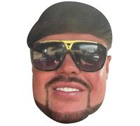 Ibiza Final Boss Fancy Dress Cardboard Celebrity Face Mask - Party Costume Accessory, Full Colour Printed with Elastic (20 x Masks)