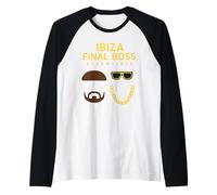 Ibiza Final Boss Party Legend Rave & Festival Essentials Raglan Baseball Tee