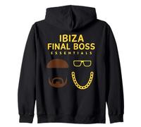 Ibiza Final Boss Party Legend Rave & Festival Essentials Zip Hoodie