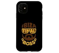 Ibiza Final Boss Typographic Portrait Minimalist Rave Party Case for iPhone 11