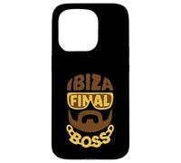 Ibiza Final Boss Typographic Portrait Minimalist Rave Party Case for iPhone 15 Pro