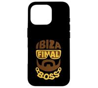Ibiza Final Boss Typographic Portrait Minimalist Rave Party Case for iPhone 16 Pro
