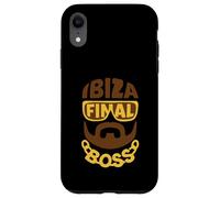 Ibiza Final Boss Typographic Portrait Minimalist Rave Party Case for iPhone XR