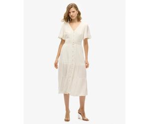 Ibiza mid-length dress for women Superdry Blanc S