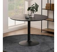 Ibiza Round Dining Table - 4 Seater - 110cm - Black