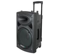 Ibiza Sound 15" Portable Pa System Black Usb Vox Bluetooth Uhf Microphones