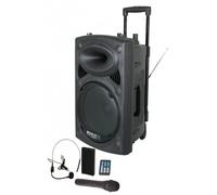 Ibiza Sound Portable Battery Powered Bluetooth PA System 700W Wireless Radio Mic