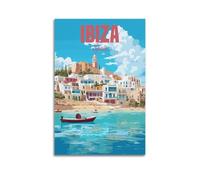 Ibiza Spain Vintage Travel Poster Home Decor Wall Art Hanging Picture Print Bedroom Decorative Paintings Room Aesthetic 16x24inch(40x60cm)