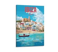 Ibiza Spain Vintage Travel Poster Print Photo Art Painting Canvas Home Decorative Bedroom Modern Decors 16x24inch(40x60cm)