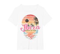Ibiza Total Solar Eclipse 2026 Party - August 12th 2026 T-Shirt, Women's Plus, White, 2X