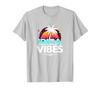Ibiza Vibes Tropical Paradise Retro Party T-Shirt, Men, Silver, 3XL