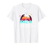 Ibiza Vibes Tropical Paradise Retro Party T-Shirt, Men, White, 4XL