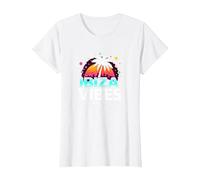 Ibiza Vibes Tropical Paradise Retro Party T-Shirt, Women, White, XXL