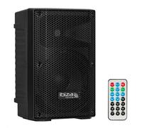 Ibiza - XTK8A-MKII- Active 8"/20cm SONO Speaker- 25mm Compression Tweeter- Bass Reflex System- USB, SD, Bluetooth- TWS- Handle and Wheels- NEW VERSION- Black- Parties, events,clubs,conferences,karaoke