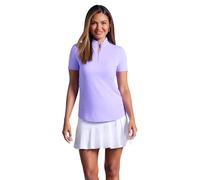 IBKUL Athleisure Wear Sun Protective UPF 50+ Icefil Cooling Short Sleeve Mock Neck Top - 87000