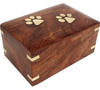 IBLAY Rosewood Pet Urn Box - Peaceful Pet Memorial Keepsake Urn for Dogs,Cats (Medium1 : 7.5" x 5.5" x 3.5" - 75 lbs or 35kg)