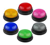 IBLESSU 6-Pack Buzzers for Trivia Games, Family Feud Jeopardy Buzzer, Game Buzzers with Lights and Sound, Answer Buzzers for Classroom, Buzzer for Game Show, Quizzes Party and Trivia Nights