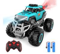 iBlivers Remote Control Monster Truck, 2.4GHz All Terrain RC Cars, Remote Control Monster Car with 2 Batteries, Spray RC Truck for Boys 4-7 8-12 and Girls