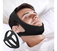 IBLUELOVER Anti Snoring Chin Strap,Stop Snore Chin Strap Snore Stopper,Professional Breathable Anti Snore Devices Adjustable Snoring Solution Belt Stop Snoring Aid for Men Women CPAP Users