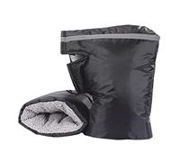 IBLUELOVER Motorcycle Handlebar Gloves Bike Muffs Windproof Waterproof Cycling Winter Warm Handle Bar Mittens Hand Warmers Guard for Motorcycles Scooters (A-Black), One Size