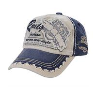 IBLUELOVER Unisex Vintage Distressed Patch Baseball Cap Men Women Cotton Embroider Letter Snapback Old Baseball Hat Fashion Personalised Sports Outdoor Sun Cap Breathable Hip Hop Cap Dad Hat Blue