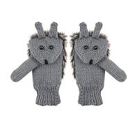 IBLUELOVER Women’s Mitten Novelty Hedgehog Gloves Winter Warm Thicken Gloves Cute Animal Knitted Full Finger Cartoon Outdoor Wrist Mittens