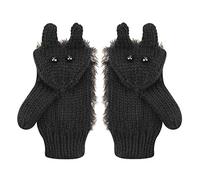 IBLUELOVER Women’s Mitten Novelty Hedgehog Gloves Winter Warm Thicken Gloves Cute Animal Knitted Full Finger Cartoon Outdoor Wrist Mittens